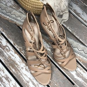 Sam Edelman Nude Erin Cage Heels Stilettos 8